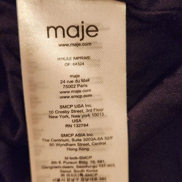 Maje Unique "Jiji Bird" Print Flowy Chiffon Skirt, Black-Multi, Sz (1 XS-S) - Picture 12 of 13